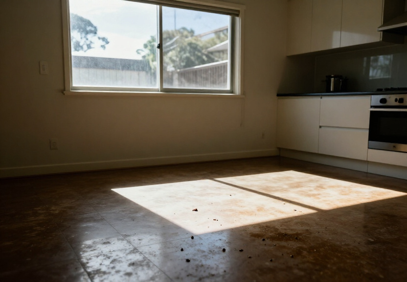 Rodent droppings and damage in a Green Valley garage before treatment